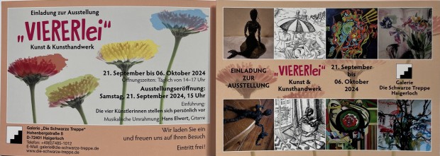 Ausstellungseinladung "Viererlei"